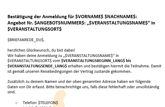 Dokumentvorlagen (coming soon!)